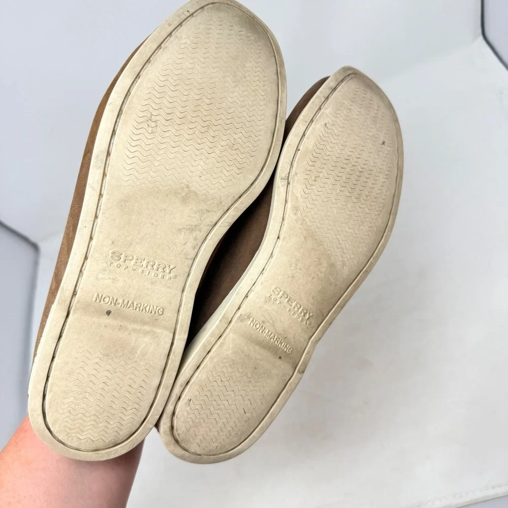 Sperry Boat Shoes Brown 9.5M Leather Nautical Preppy Classic Lake Life Beach